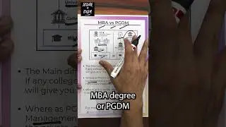 Confused between MBA and PGDM courses? Here's something to clear your doubt #learn4exam#trending#mba