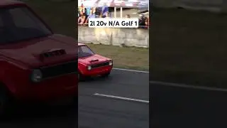 The sound of Denzil's Auto 2L 20V normally aspirated golf 1 is giving #golf  F1 vibes. #streetdrags