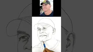 John Cena Face Portrait Drawing ✍🏻