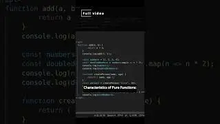 🧬 Javascript 19a 🧬 what is a pure function 🧬 #javascript #js #coding #omg #wtf