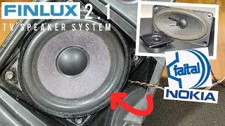 Good Sound! | Nokia/Faital 2.1 Tv Speaker System From A Finlux Crt - TEST