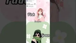 Pink VS Green #princessshaiyara #choose #requestvideo