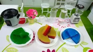 Miniature Rainbow Jelly Bottle Recipe | Summer Cakes | Mini Bakery Miniature Cooking By Yummy Yummy