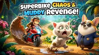 Cute Kitty vs. Monkey on a Superbike &ndash; Hilarious 3D Animated Story!