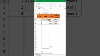 Excel Me Auto Date Kaise Fill Kare | #excel #shorts @SmartOfficeSutra