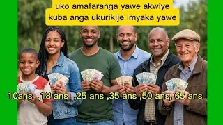 Dore amafaranga ukwiye kuba ufite ukurikije ikigero k' imyaka ufite.