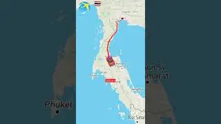 Bangkok Thailand to Kuala Lumpur Malaysia #bangkok #thiland #kualalumpur#malaysia #map#palestine#uae