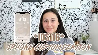*IOS 16* IPHONE CUSTOMIZATION + NEW FEATURES! | Lockscreen, settings & photos!