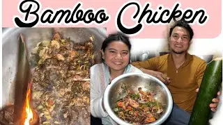 Local Traditional Bamboo Chicken Recipe🐓🔥| Ama M