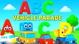 🚗✨ &laquo;Парад машинок ABC &mdash; весёлая поездка для детей!&raquo; Песни ABC, ABCD, детские стишки, детские песенки