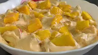 Creamy mango fruit chaat |Mango fruit delight| Mango Chaat| How to make Mango sauce|Quick Mango chat