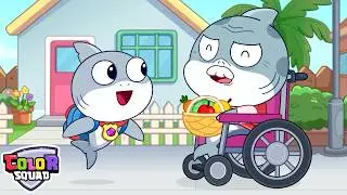 Baby Shark! ❌Stay Away From Old Shark Stranger | Safety Cartoon | Color Squad - Kids Entertainment