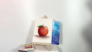 Mini wooden easel with extendable mast + Art SET