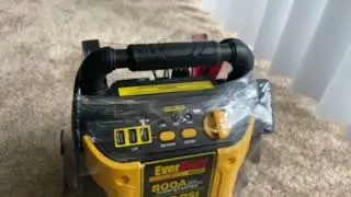 Best Jump starter under $45:Jump Starter w/ 120 PSI Compressor, LED , 3X USB ports,800 Peak Amp