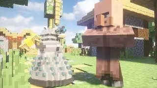 Dalek in Realistic MINECRAFT Village in TEARDOWN