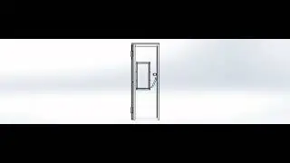 3D модель двери с механическим кодовым замком и решеткой на стеклопакет
