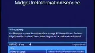 Midge Ure - I Write The Songs : Vienna   BBC Radio Wales ( #1 of 2 )