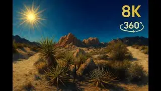 Joshua Tree in 360&deg; | 8K Desert Sun and Towering Rocks 🌵☀️