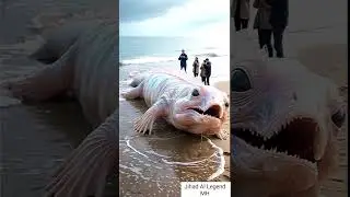 REAL Deep Sea Monster Washes Ashore! Shocking Beach Discovery. #shorts #seamonster
