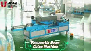 SUNTAY pneumatic air duct tube seaming machine pneumatic type zipper ventilation air duct lock seam