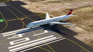 emergency landing at Tessera airport , boeing 787 plane // game