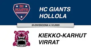 III-Divisioona 4.10.2025: HC Giants vs. Kiekko-Karhut