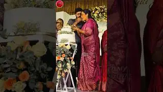 പരസ്പരം കേക്കു മുറിച്ചു പങ്കിട്ടെടുത്ത്  ശിവൻകുട്ടിയുടെ മകനും മരുമകളും❤️#shivankutty #son #wedding
