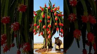 Rhino rescues dead tree in the desert #ai #save #plant #tree
