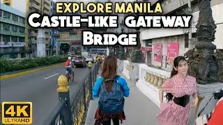 EXPLORING MANILA from PLAZA LAWTON to JONES BRIDGE | 4K Walk Tour in the Philippines