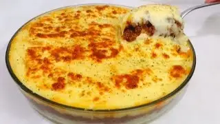 PURÊ DE BATATA RECHEADO COM CARNE MOÍDA - escondidinho de carne... #batata #pure
