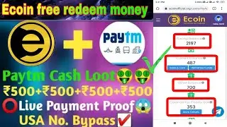 (Hindi) Ecoin website instant redeem unlimited refer trick ecoin website Rahultech 🤑