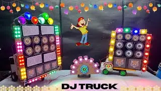 Mini Dj Truck Setup Loading at-home by Cardboard Making Dj truck | Mini Dj SetupI dj wala cartoon