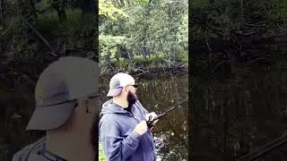 FIRST #bass EVER!! | on a #frog in a #creek