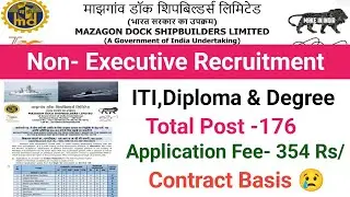 MDSL Recruitment 2024||Junior Engineer Vacancy 2024||ITI,Diploma & BE/B.Tech||Total post-176