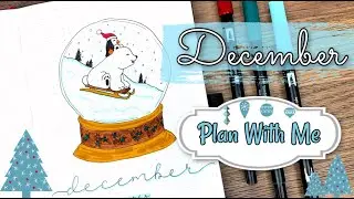 Plan With Me || DECEMBER 2019 Bullet Journal Set Up || Christmas Winter Polar Bear + Penguin Theme