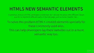 Semantic elements to structure your web pages - HTML5 Tutorial [Part 6 of 6]