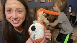 Review of Dog Plush Toys , Petners Dog Squeaky Toy Stuffed Dog Toys for Medium Dogs Puppy