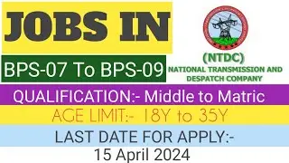 New Jobs In Wapda (NTDC) #NTDCJOBS #wapdajobs #jobs