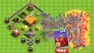 *MAX* Skeleton Spell vs Every Level Town Hall | Clash of Clans