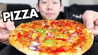SWEET CHILI Chicken Pizza Mukbang (SUPER CRUNCHY) | Chicken Mukbang, Pizza Eating Show, Eating Pizza
