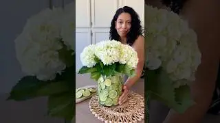 Lime and hydrangea floral arrangement #short #shorts #marcelaveronica