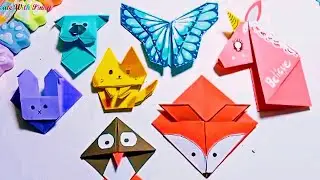 🐾 Cute Origami Animal Bookmarks & Paper Crafts | Easy DIY Origami for Kids & Beginners