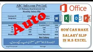 how can make Salary Employee Slip. M.S Excel 2010. #ar content