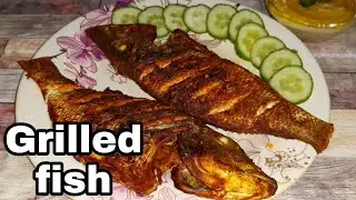 Grilled fish | Grilled sherry fish | arabian grilled full fish recipe | food channel by rini