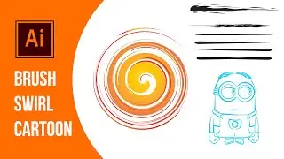 Illustrator Tutorial; How to make any style of brushes on your own, apply in swirl and cartoon.