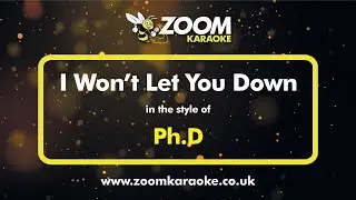 Ph.D - I Won't Let You Down - Karaoke Version from Zoom Karaoke