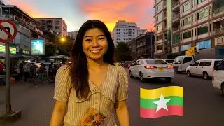 Вечерняя прогулка по Янгону 🇲🇲 | Знакомство с уличной едой и атмосферой выходного дня на оживленн...