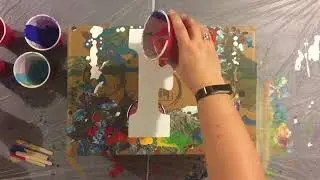 Wood Letter F Dirty Pour