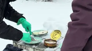Surströmming testing - traditional Swedish food 