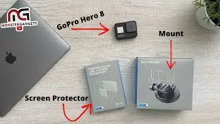 Новое защитное стекло из черного закаленного стекла и крепление на присоске для GoPro Hero 8